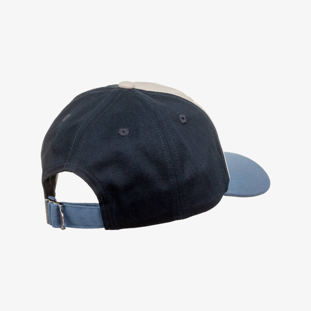 Liewood-Boys Blue & Beige Baseball Cap with Tiger Motif | Childrensalon