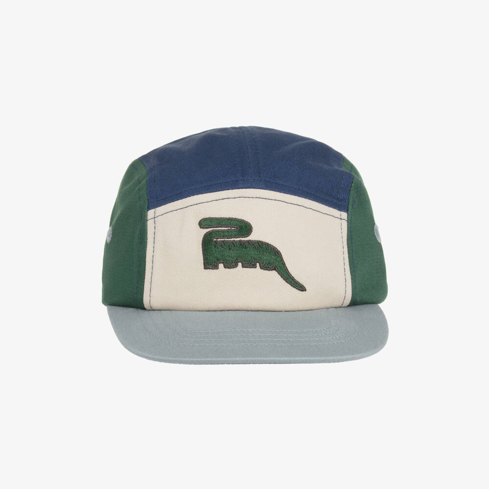 Liewood-Boys Blue Colourblock Dinosaur Cap  | Childrensalon