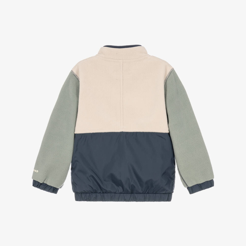 Liewood-Boys Blue Half Zip Fleece Sweatshirt | Childrensalon