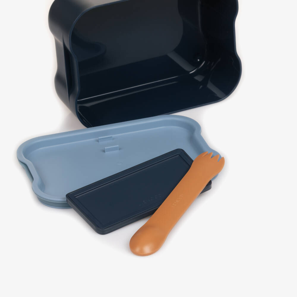 Liewood-Boys Blue Lunchbox with Tiger Motif (19cm) | Childrensalon