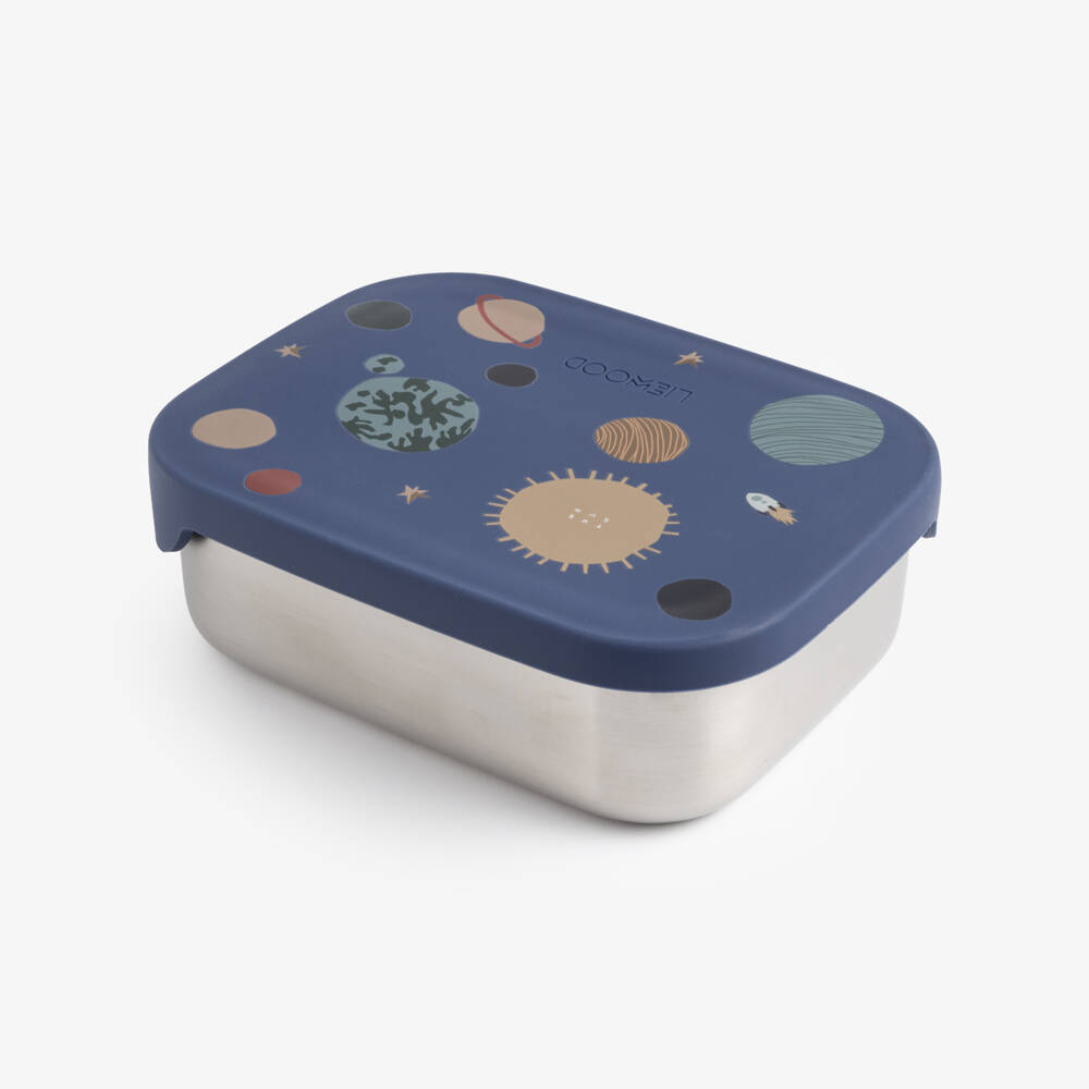Liewood-Boys Blue Planet Print Lunchbox (17cm) | Childrensalon