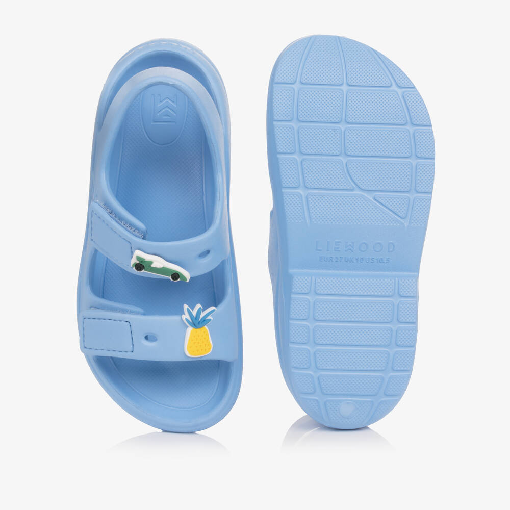 Liewood-Boys Bright Blue Sandals with Charms | Childrensalon