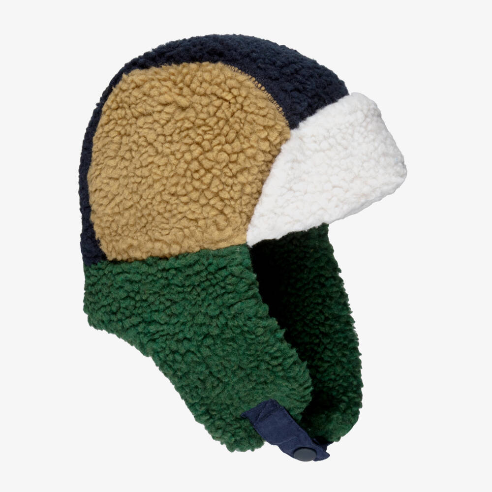 Liewood-Boys Colourblock Sherpa Fleece Trapper Hat | Childrensalon