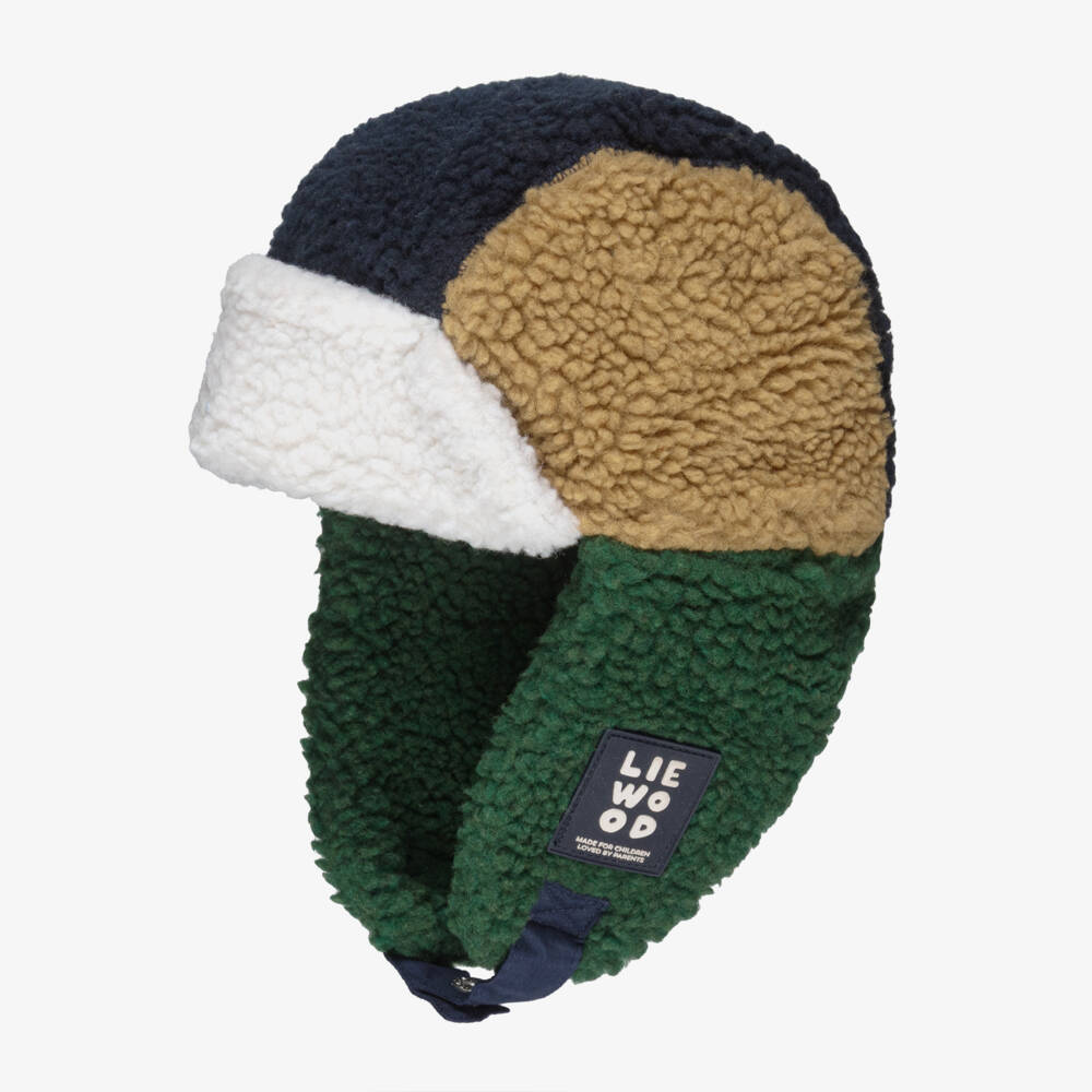 Liewood-Boys Colourblock Sherpa Fleece Trapper Hat | Childrensalon