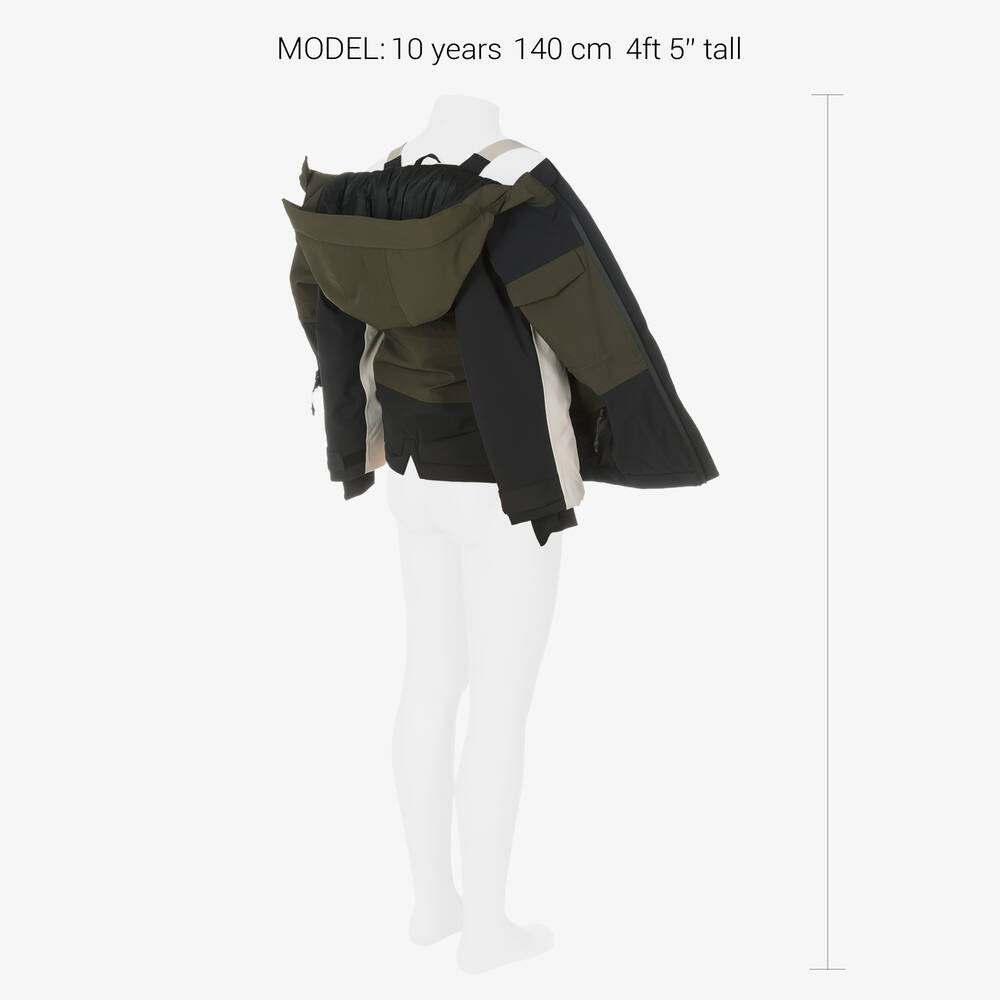 Liewood-جاكيت تزلج لون أخضر كاكي للأولاد | Childrensalon