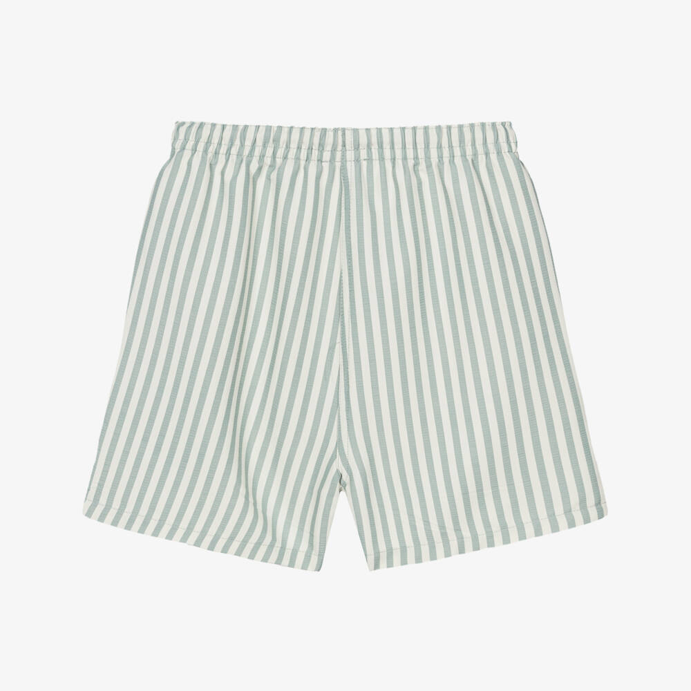 Liewood-Плавки-шорты в полоску для мальчиков зелено-белые | Childrensalon