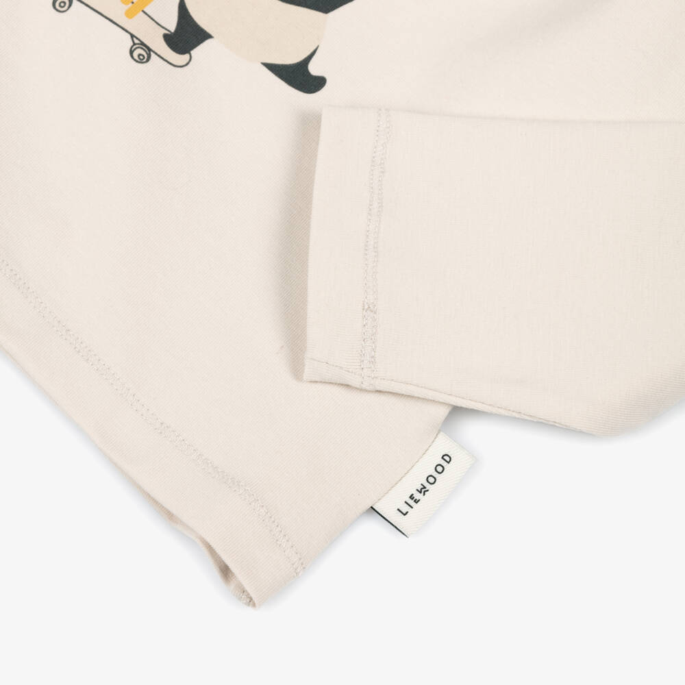 Liewood-Пижама кремовая хлопковая с разными животными для мальчиков | Childrensalon