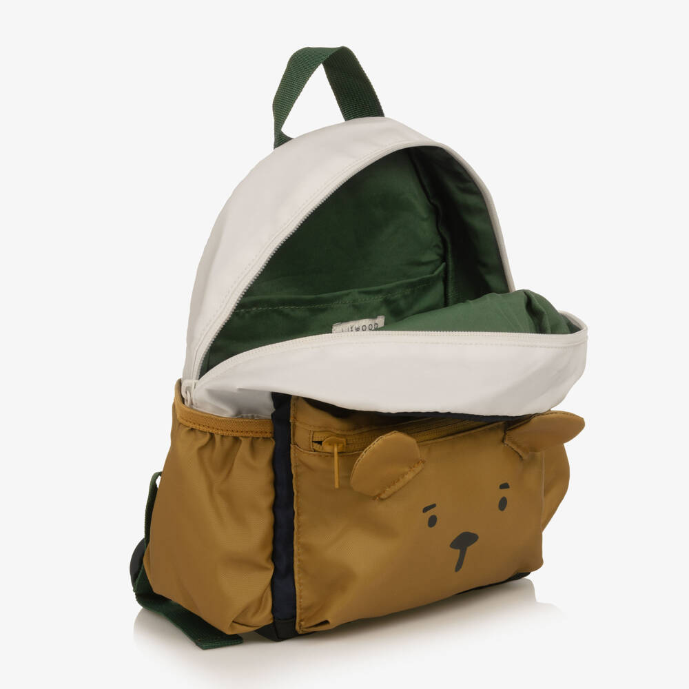 Liewood-Boys Navy Blue Colourblock Bear Backpack (27cm) | Childrensalon