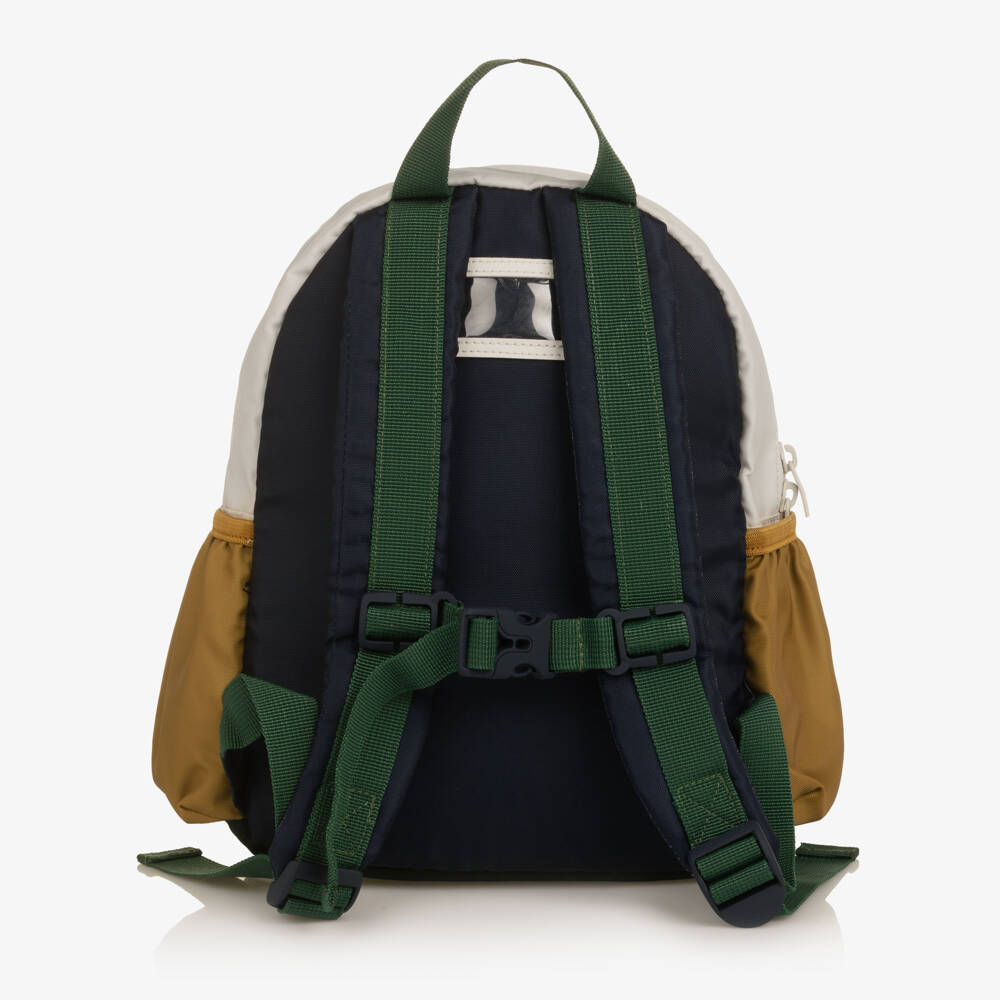Liewood-Boys Navy Blue Colourblock Bear Backpack (27cm) | Childrensalon