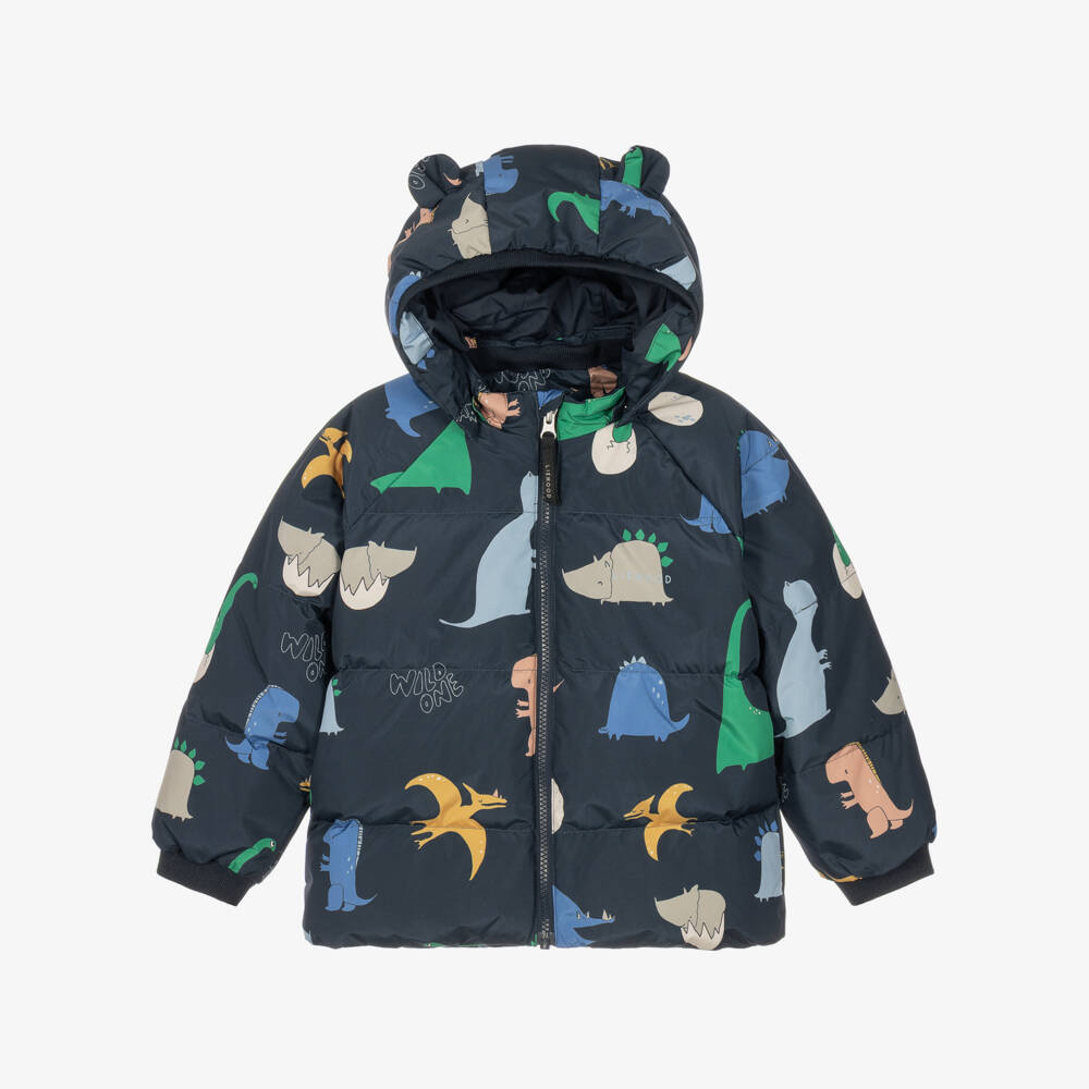 Liewood-Boys Navy Blue Down Filled Puffer Jacket | Childrensalon