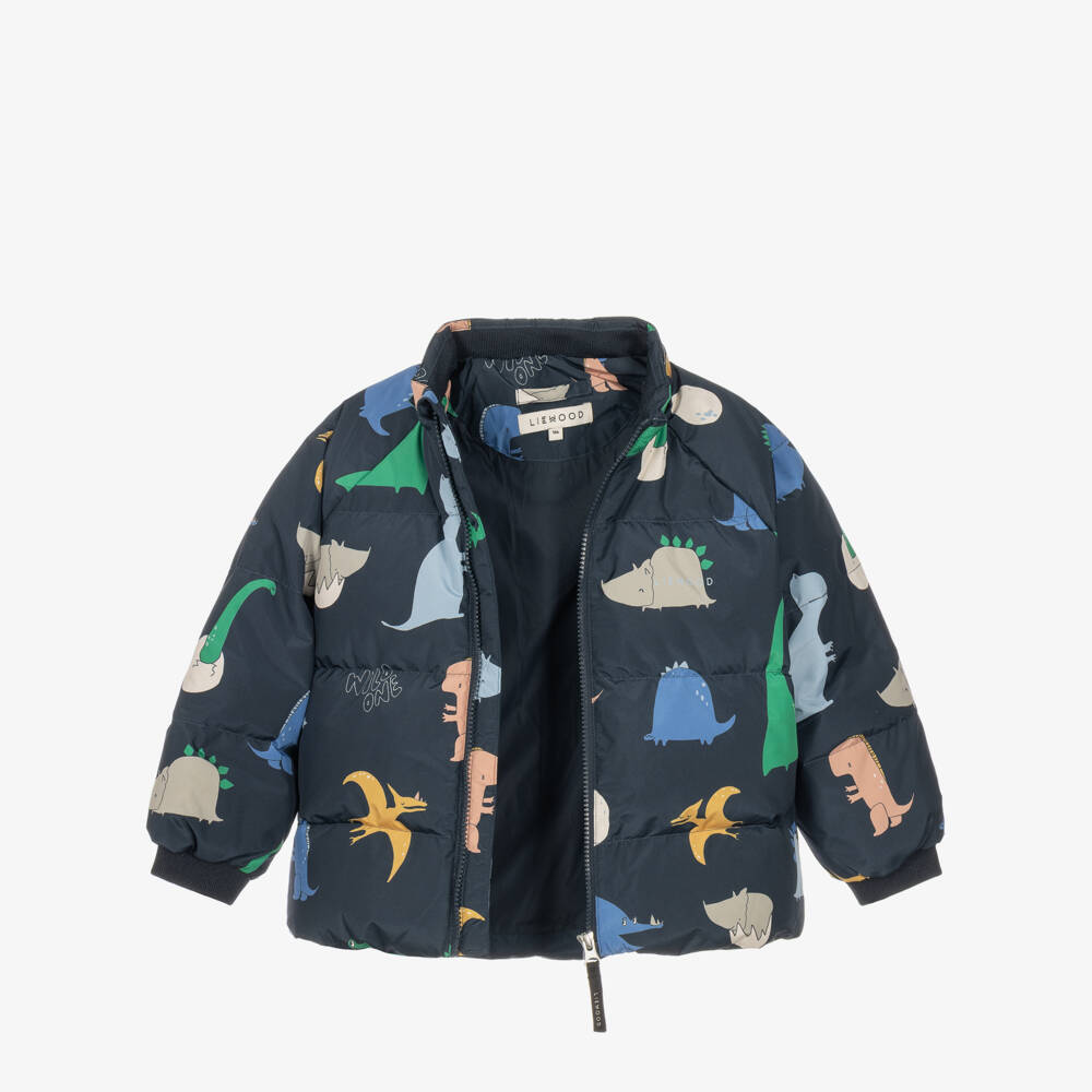 Liewood-Boys Navy Blue Down Filled Puffer Jacket | Childrensalon