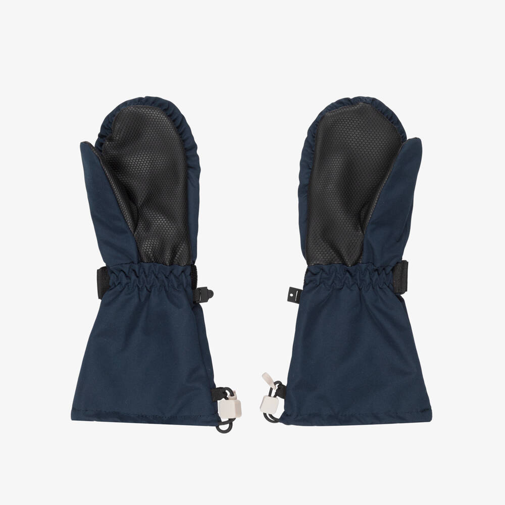 Liewood-Boys Navy Blue Mittens with Reinforced Palms | Childrensalon