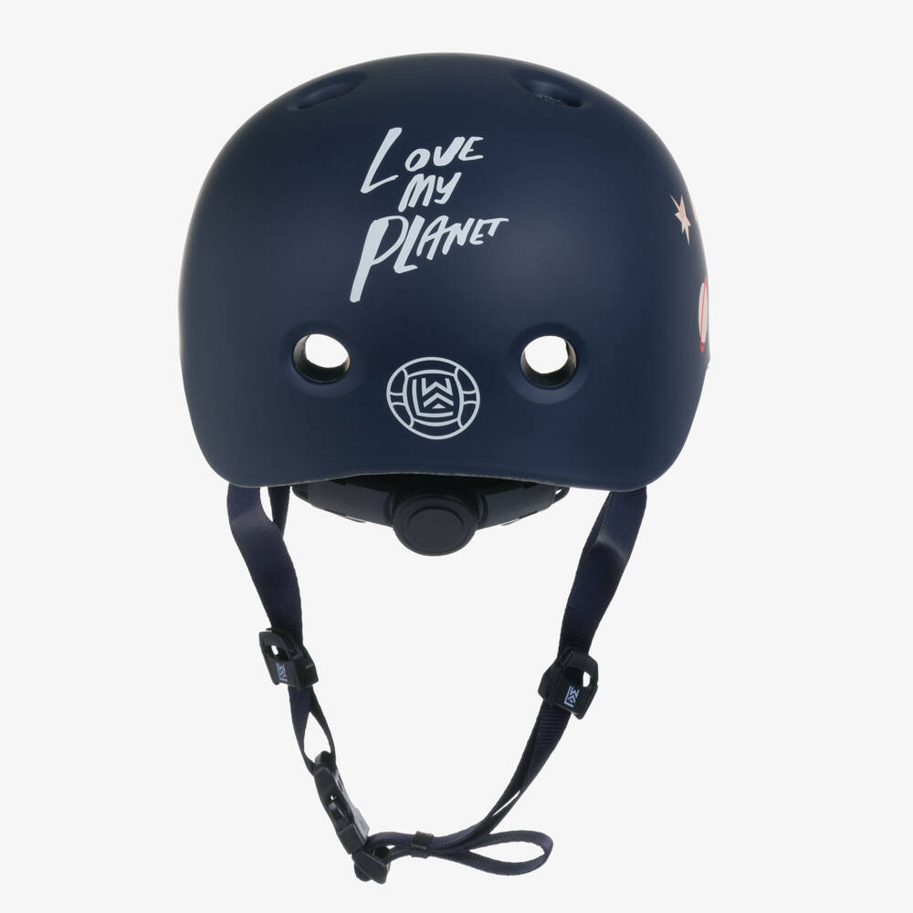 Liewood-Boys Navy Blue Planet Print Bike Helmet | Childrensalon