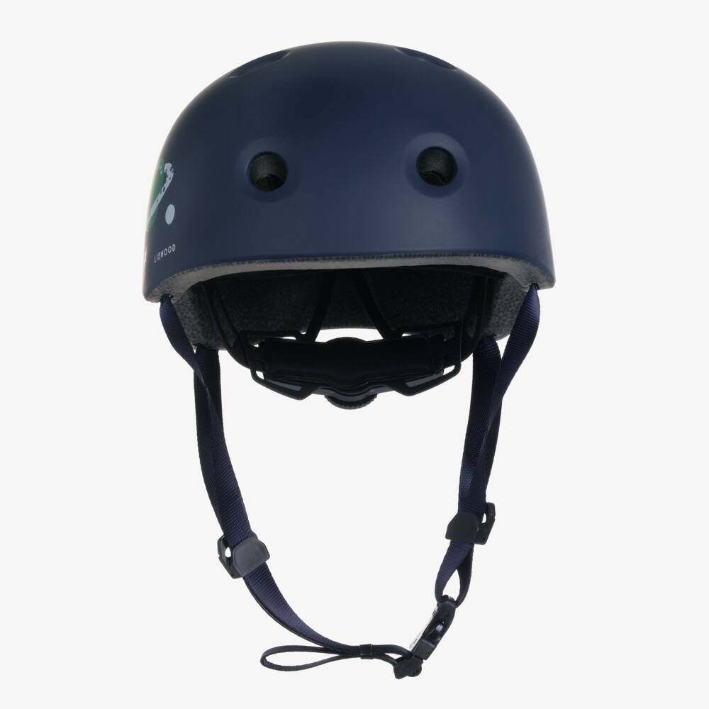 Liewood-Boys Navy Blue Planet Print Bike Helmet | Childrensalon