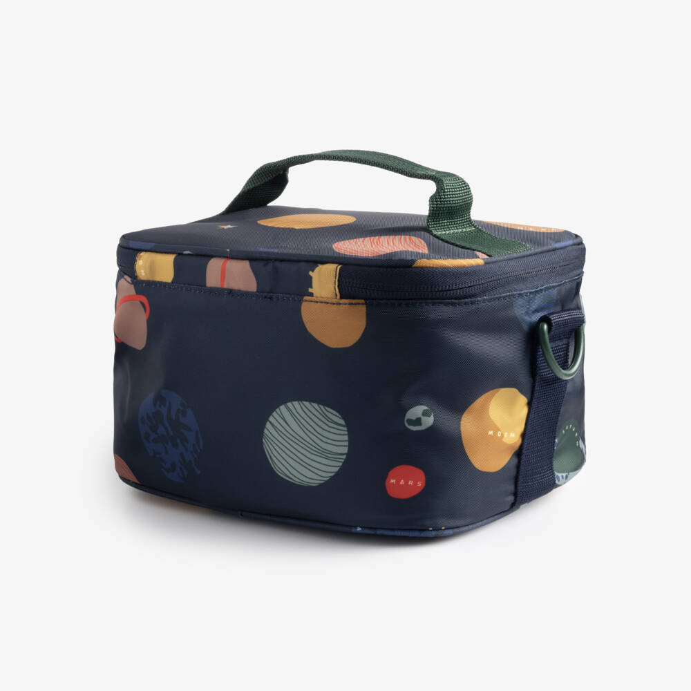 Liewood-Boys Navy Blue Planet Print Lunch Bag (22cm) | Childrensalon