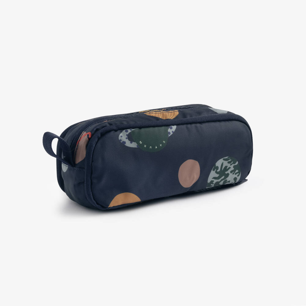 Liewood-Boys Navy Blue Planet Print Pencil Case (21cm) | Childrensalon