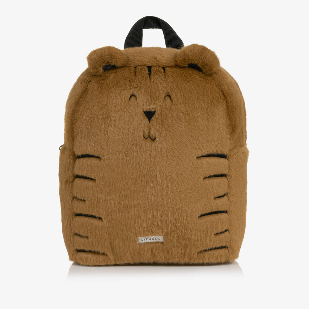 Liewood-Brown Tiger Plush Backpack (25cm) | Childrensalon