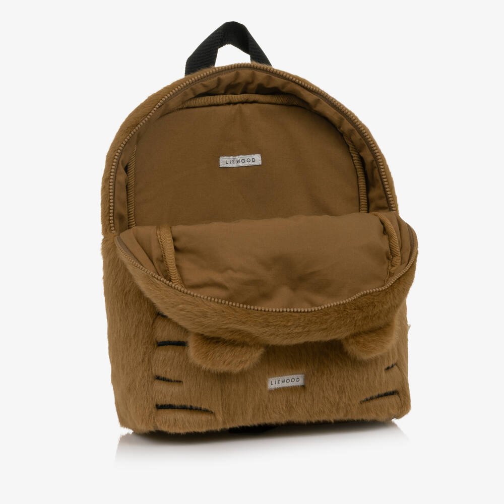 Liewood-Brown Tiger Plush Backpack (25cm) | Childrensalon
