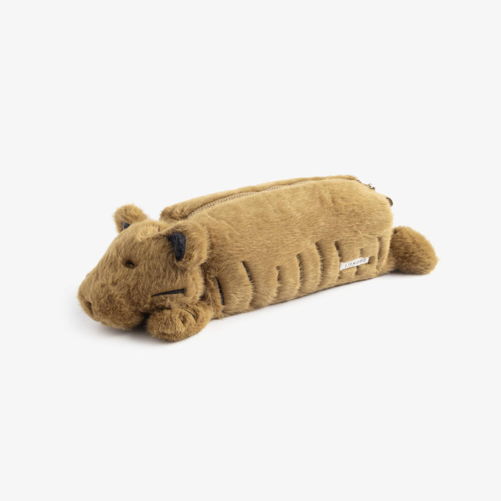 Liewood-Brown Tiger Plush Pencil Case (32cm) | Childrensalon