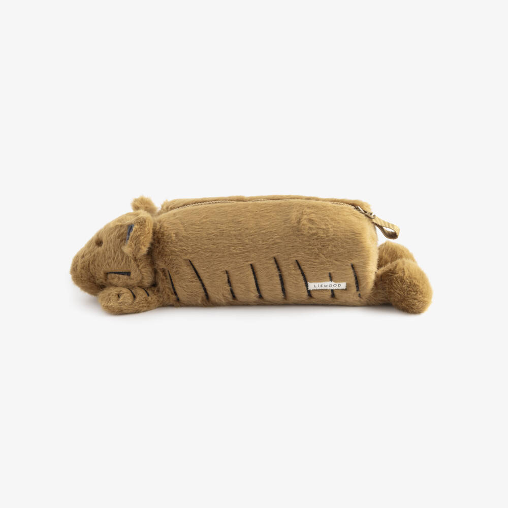 Liewood-Brown Tiger Plush Pencil Case (32cm) | Childrensalon