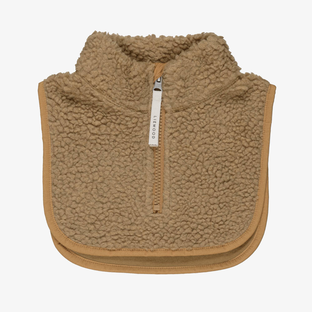 Liewood-Caramel Beige Sherpa Fleece Neck Warmer | Childrensalon