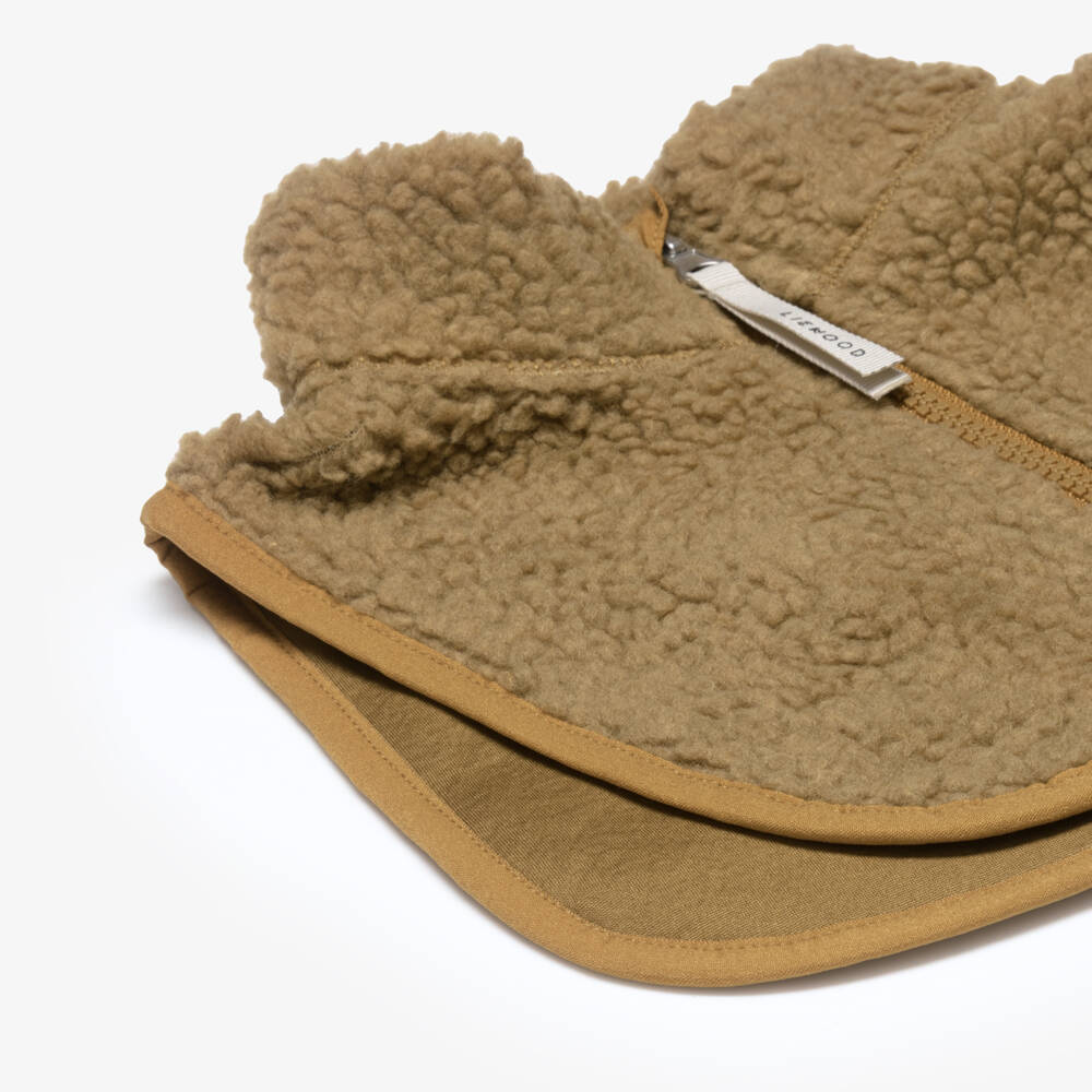 Liewood-Caramel Beige Sherpa Fleece Neck Warmer | Childrensalon