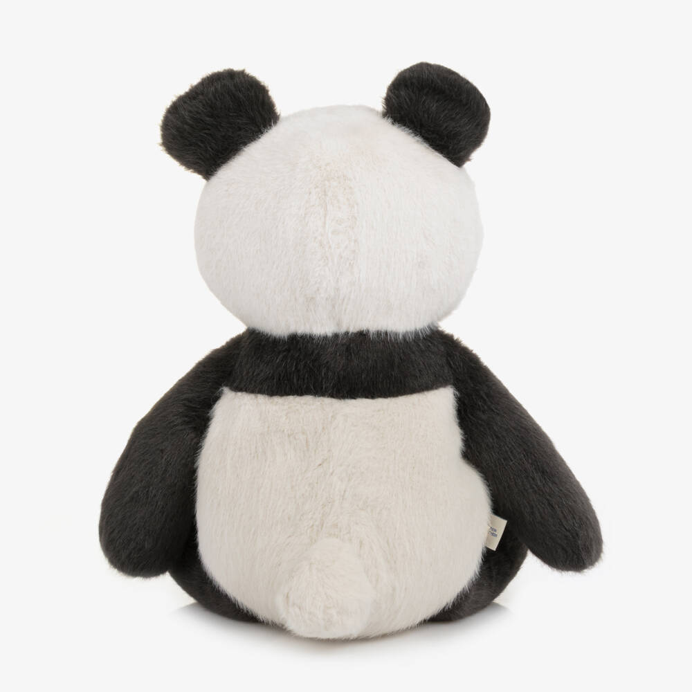 Liewood-Dark Grey & Ivory Berto Panda Teddy Bear (37cm) | Childrensalon