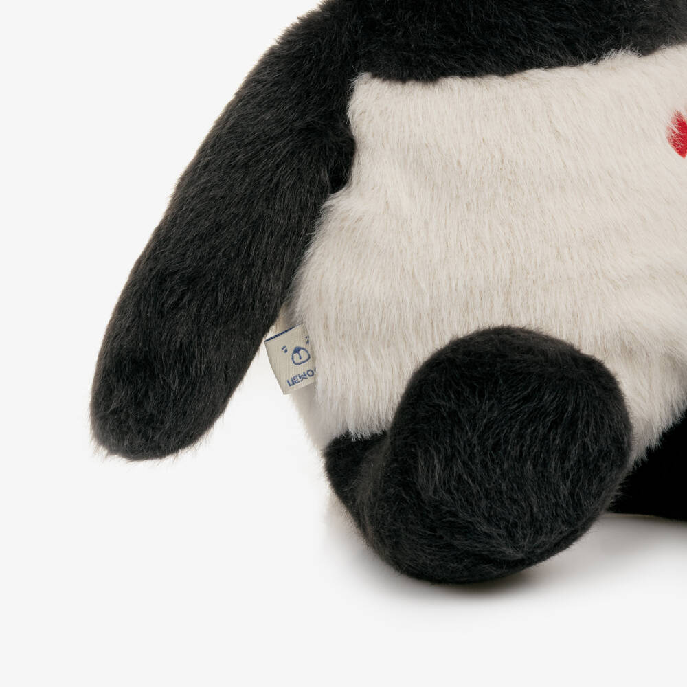 Liewood-Dark Grey & Ivory Berto Panda Teddy Bear (37cm) | Childrensalon
