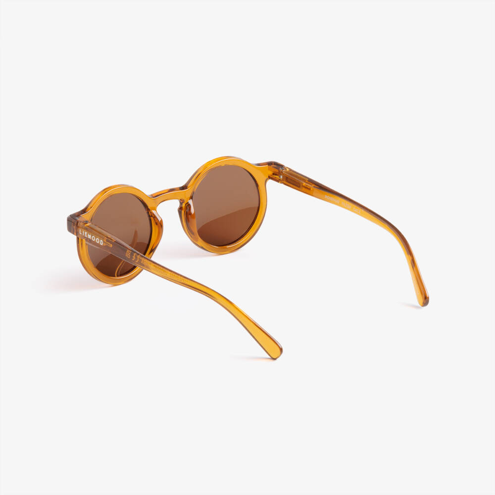Liewood-Dark Mustard Yellow Round Sunglasses | Childrensalon