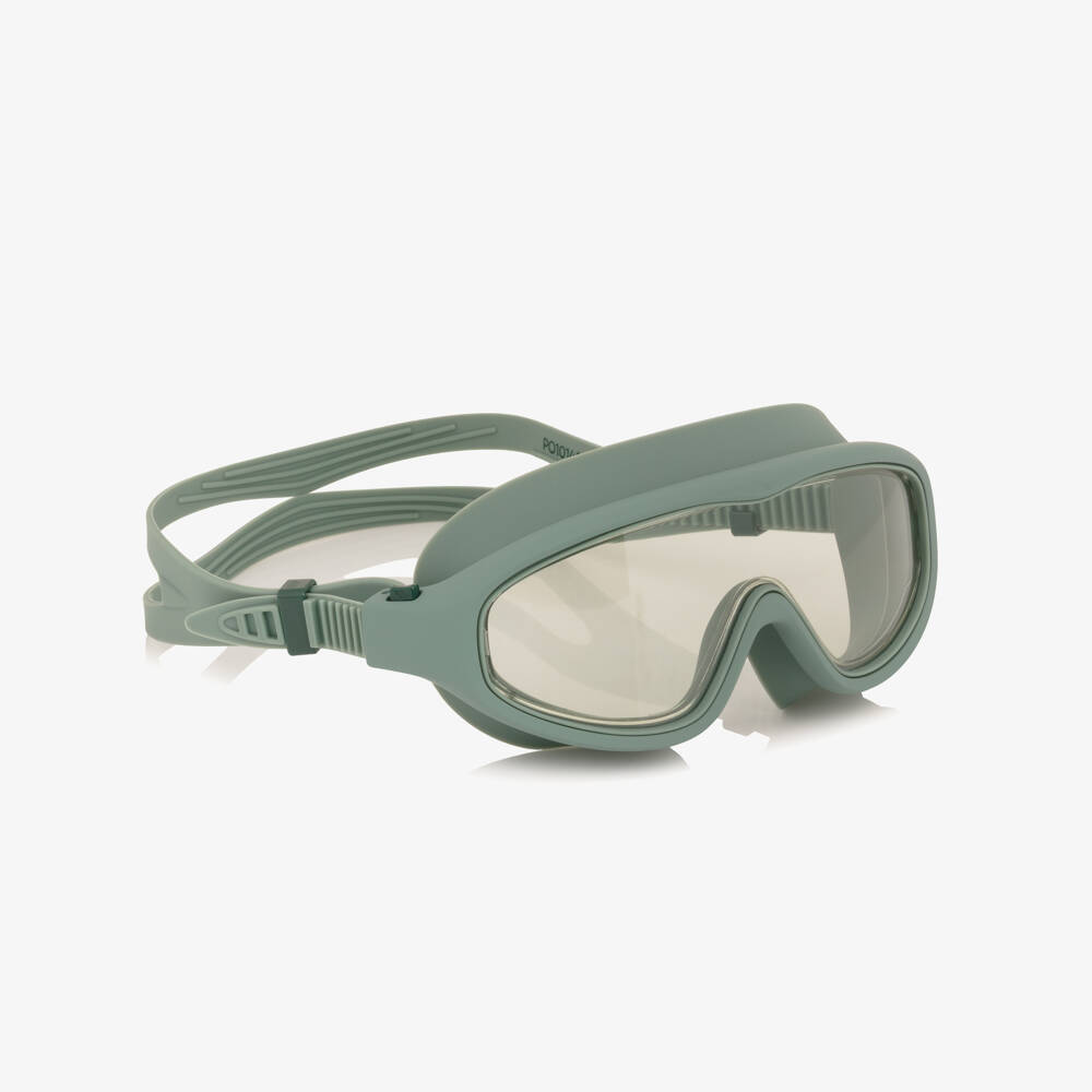 Liewood-Dusty Green Silicone Swimming Goggles | Childrensalon