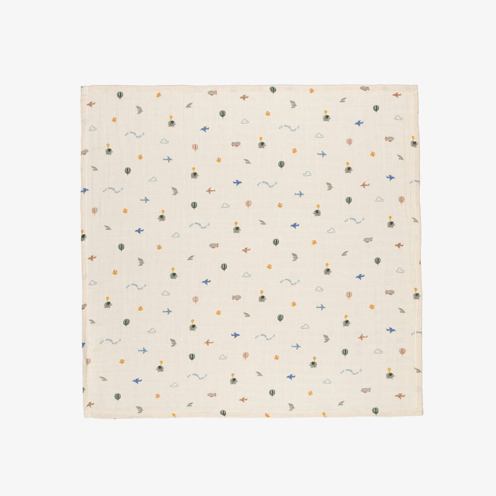 Liewood-Flying Print & Star Muslins in Organic Cotton (2 Pack) | Childrensalon