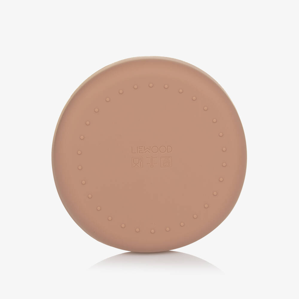 Liewood-Girls Beige & Pink Silicone Tableware Set with Butterfly Motifs (4 Pieces) | Childrensalon