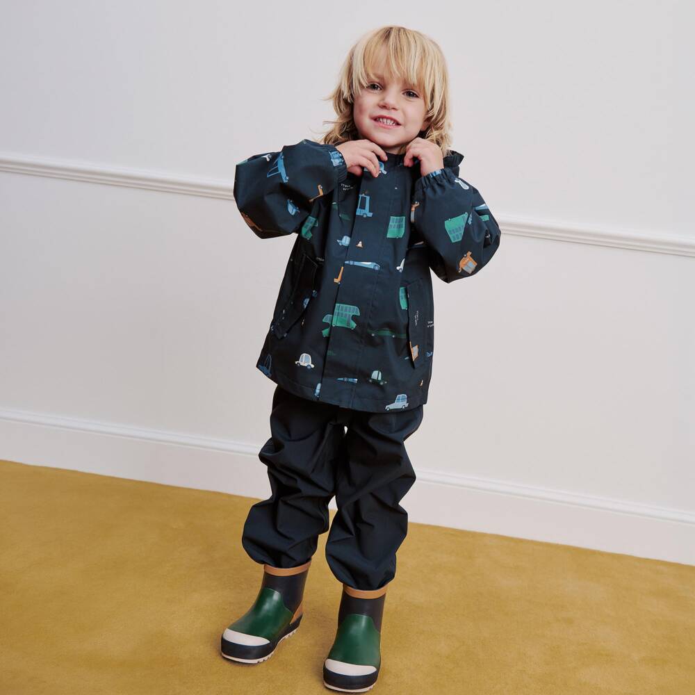 Liewood-Girls Blue & Green Jesse Thermo Rainboots | Childrensalon