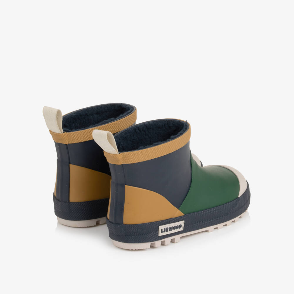 Liewood-Girls Blue & Green Jesse Thermo Rainboots | Childrensalon