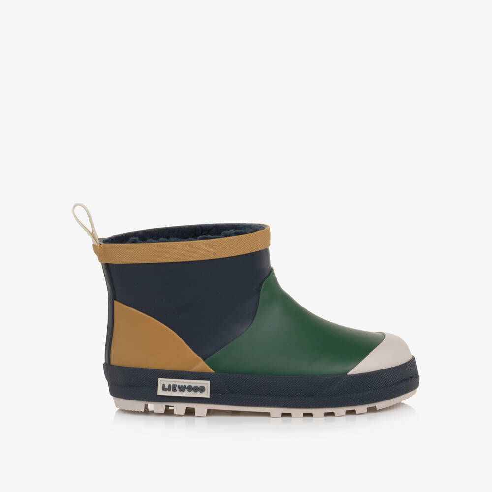 Liewood-Girls Blue & Green Jesse Thermo Rainboots | Childrensalon