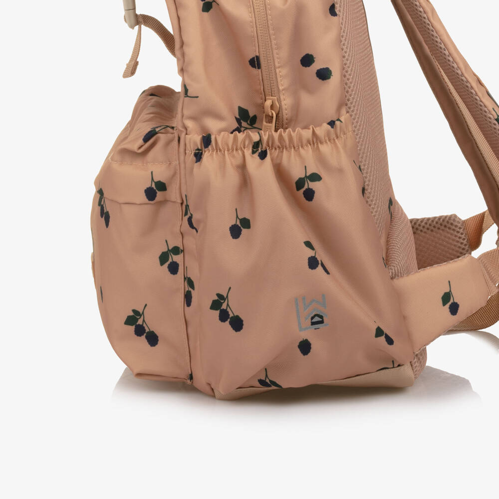 Liewood-Girls Dusky Pink Berry Print Backpack (36cm) | Childrensalon