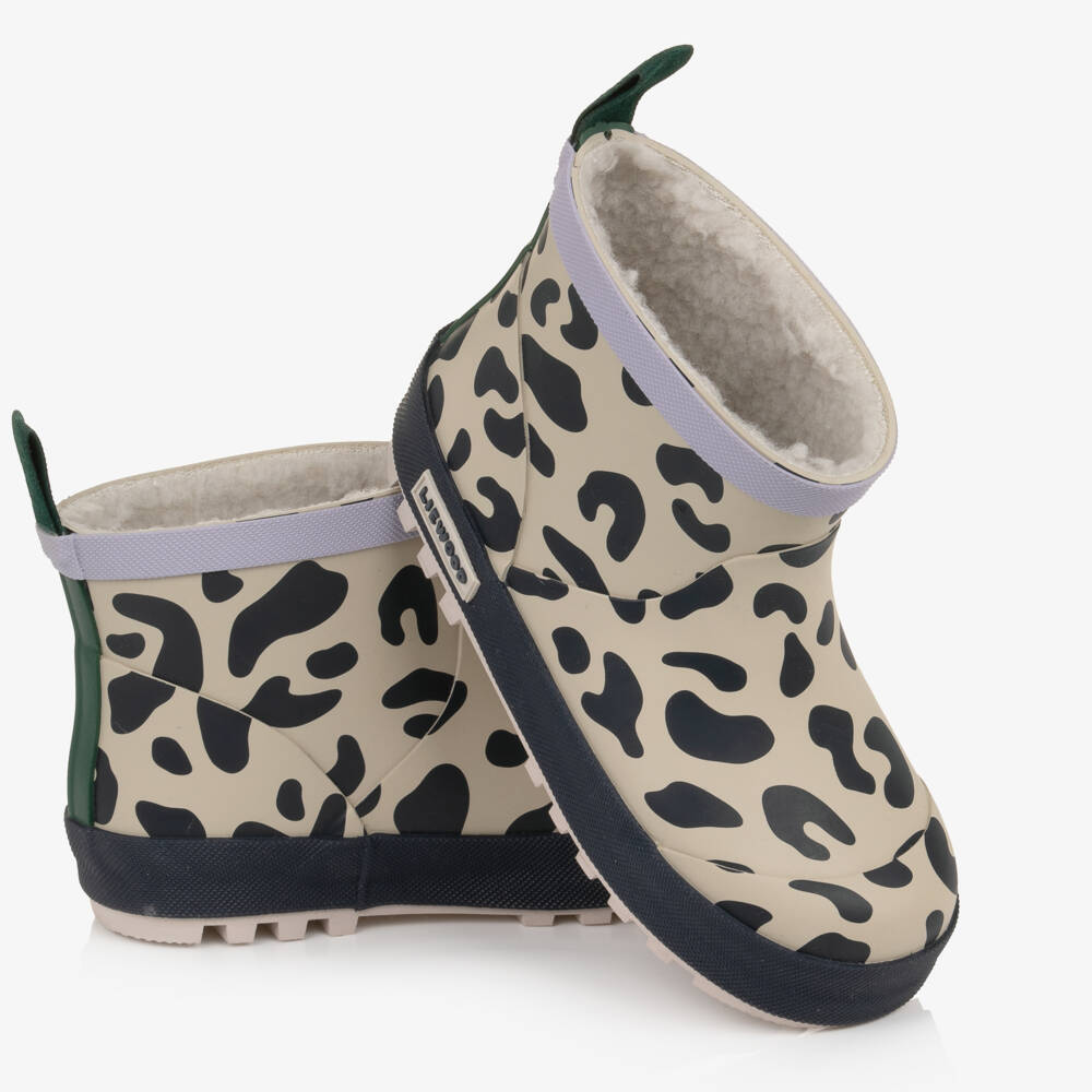 Liewood-Girls Leopard Print Jesse Thermo Rainboots | Childrensalon
