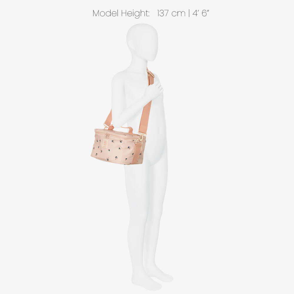 Liewood-Girls Pale Pink Cherry Print Lunch Bag (22cm) | Childrensalon