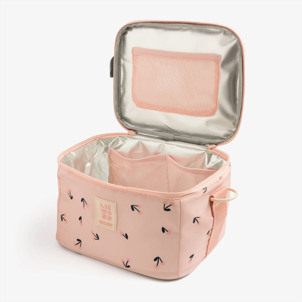 Liewood-Girls Pale Pink Cherry Print Lunch Bag (22cm) | Childrensalon