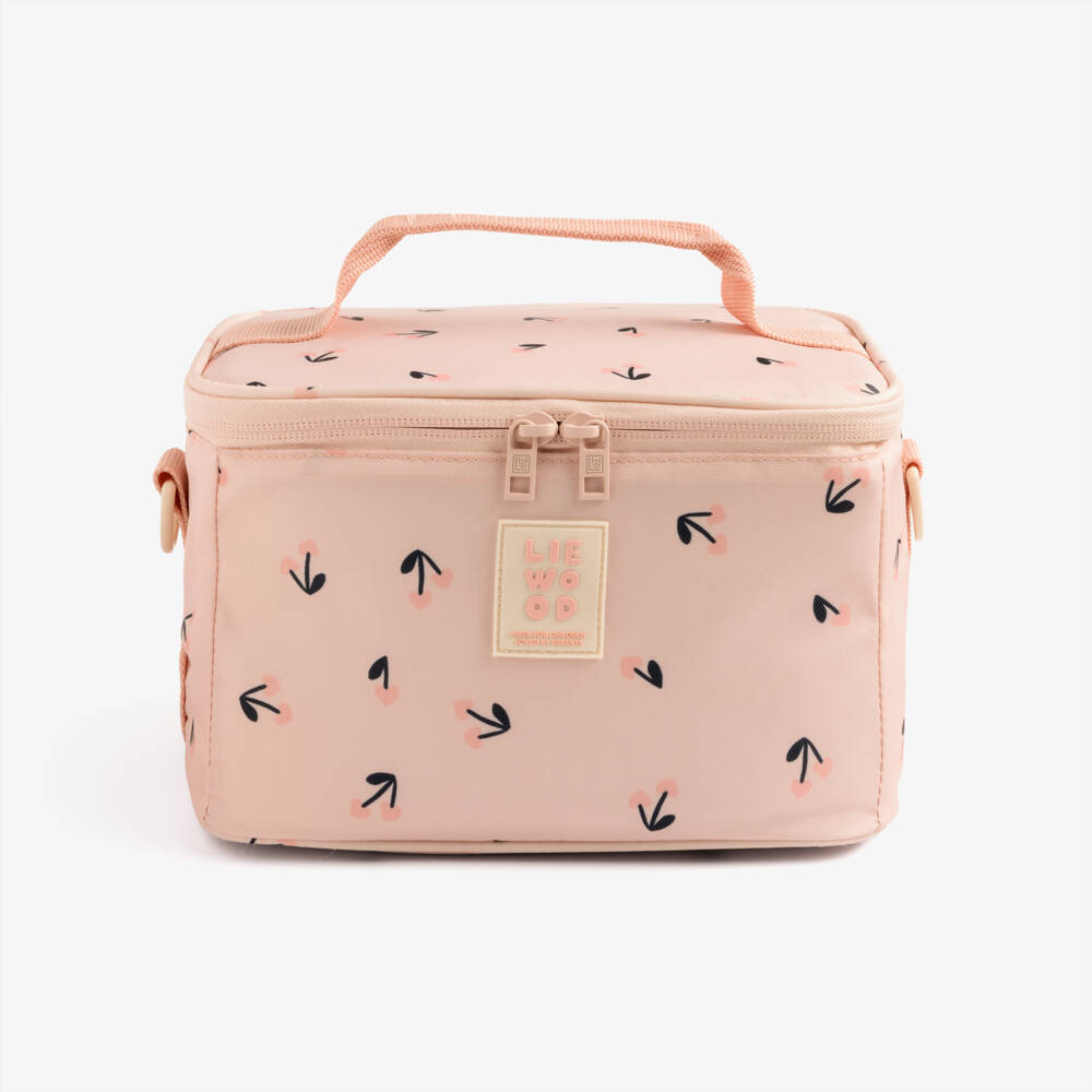 Liewood-Girls Pale Pink Cherry Print Lunch Bag (22cm) | Childrensalon