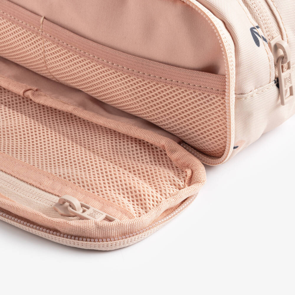 Liewood-Girls Pale Pink Cherry Print Pencil Case (21cm) | Childrensalon