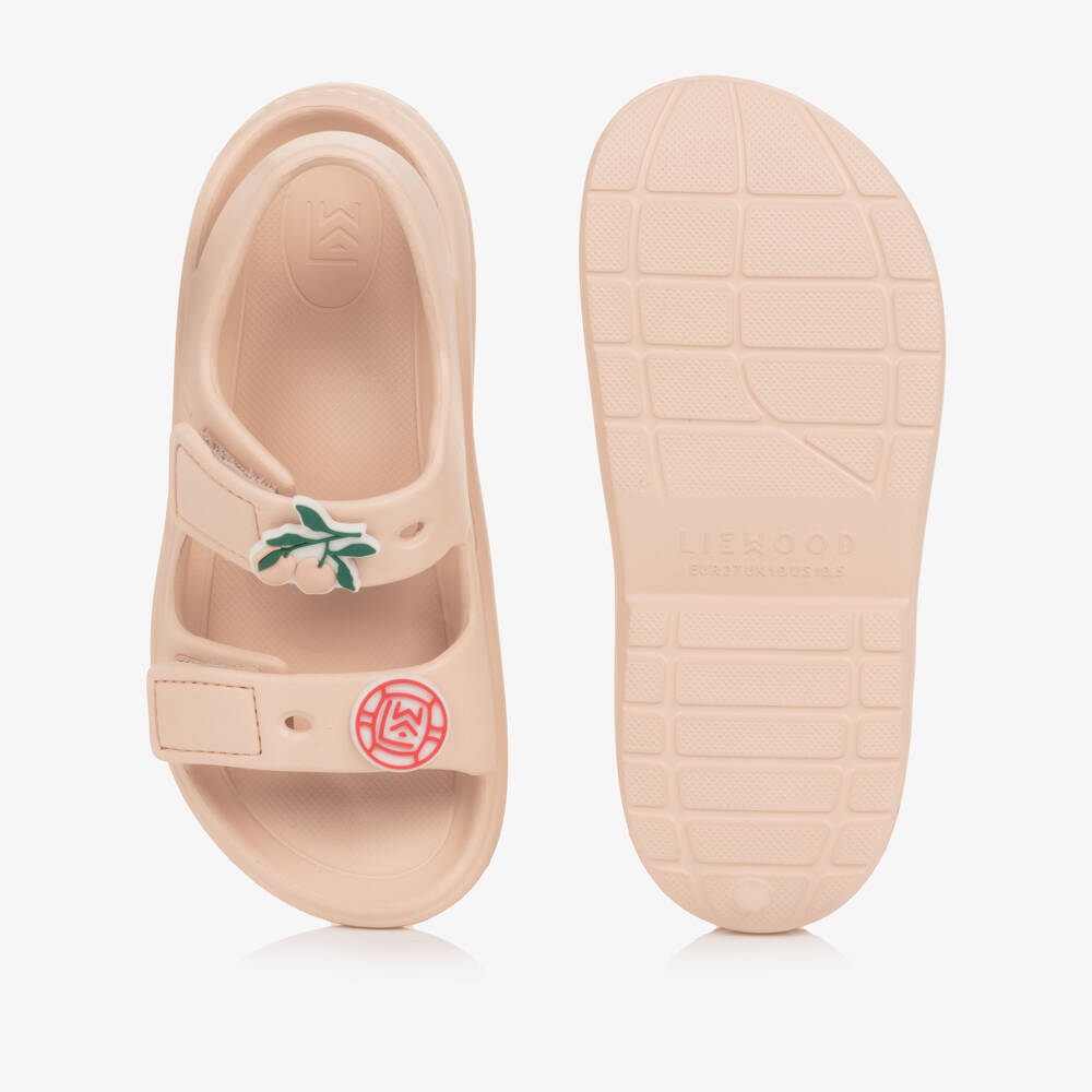 Liewood-Girls Pale Pink Sandals with Charms | Childrensalon