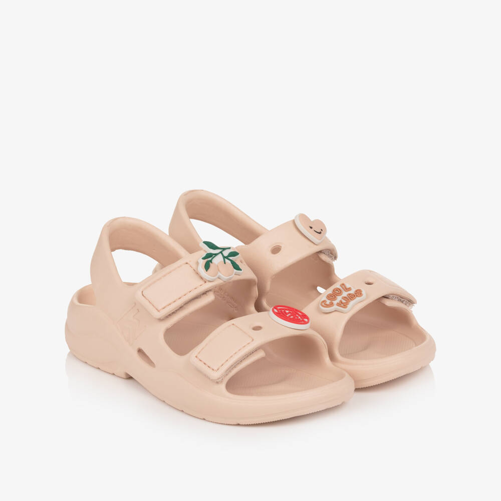 Liewood-Girls Pale Pink Sandals with Charms | Childrensalon