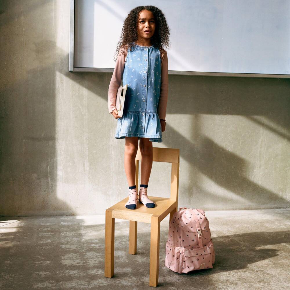 Liewood-Girls Pink Backpack with Cherry Print (36cm) | Childrensalon