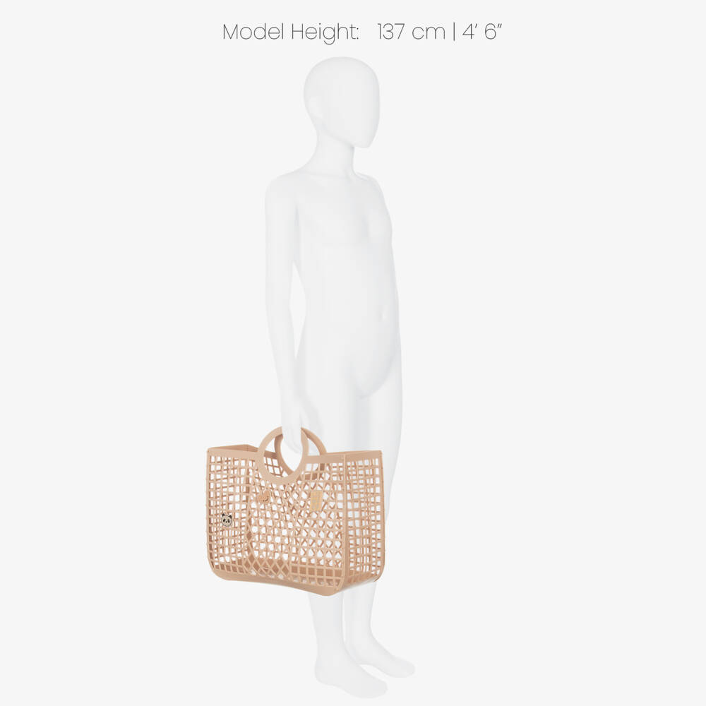 Liewood-Girls Pink Large Basket Bag with Charms (36cm) | Childrensalon