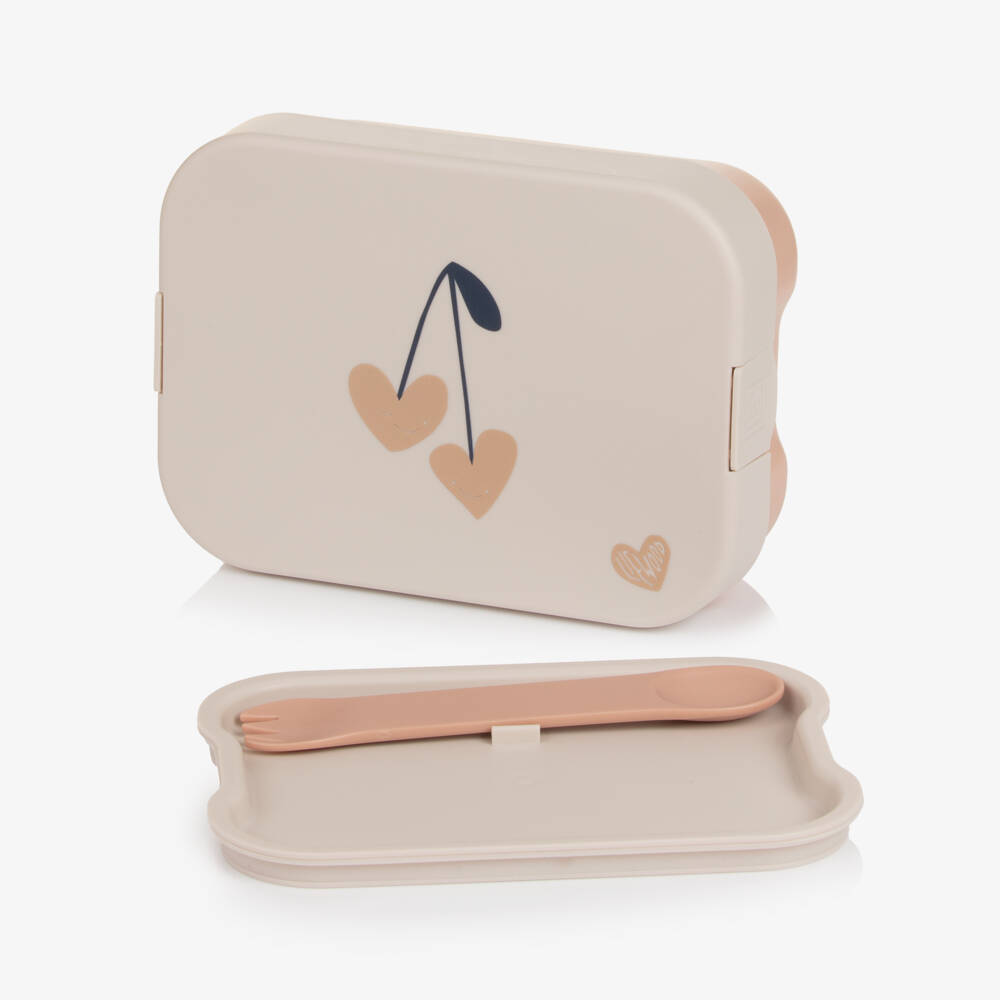 Liewood-Girls Pink Lunchbox with Cherry Motif (19cm) | Childrensalon