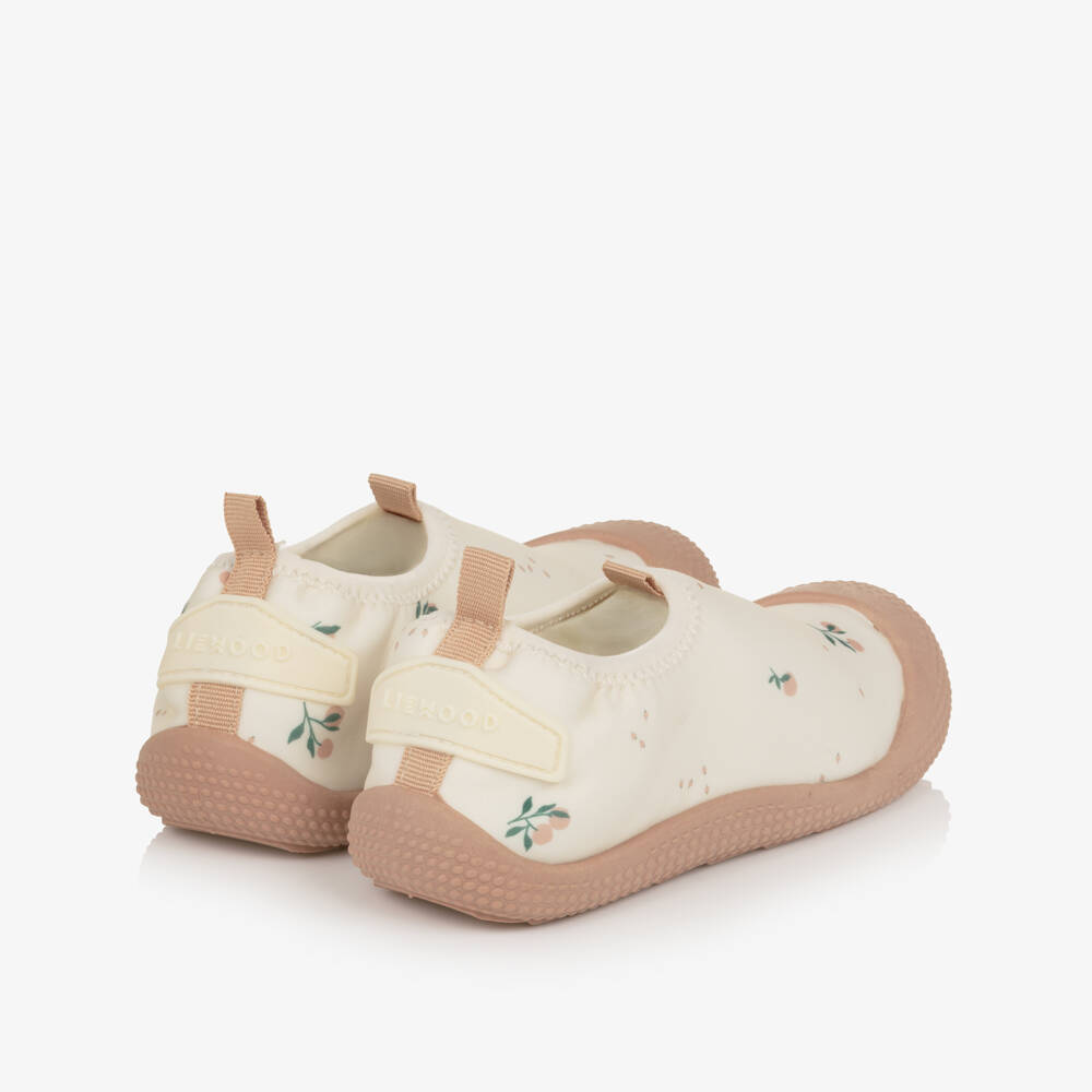 Liewood-Girls Pink Peach Print Aqua Shoes | Childrensalon