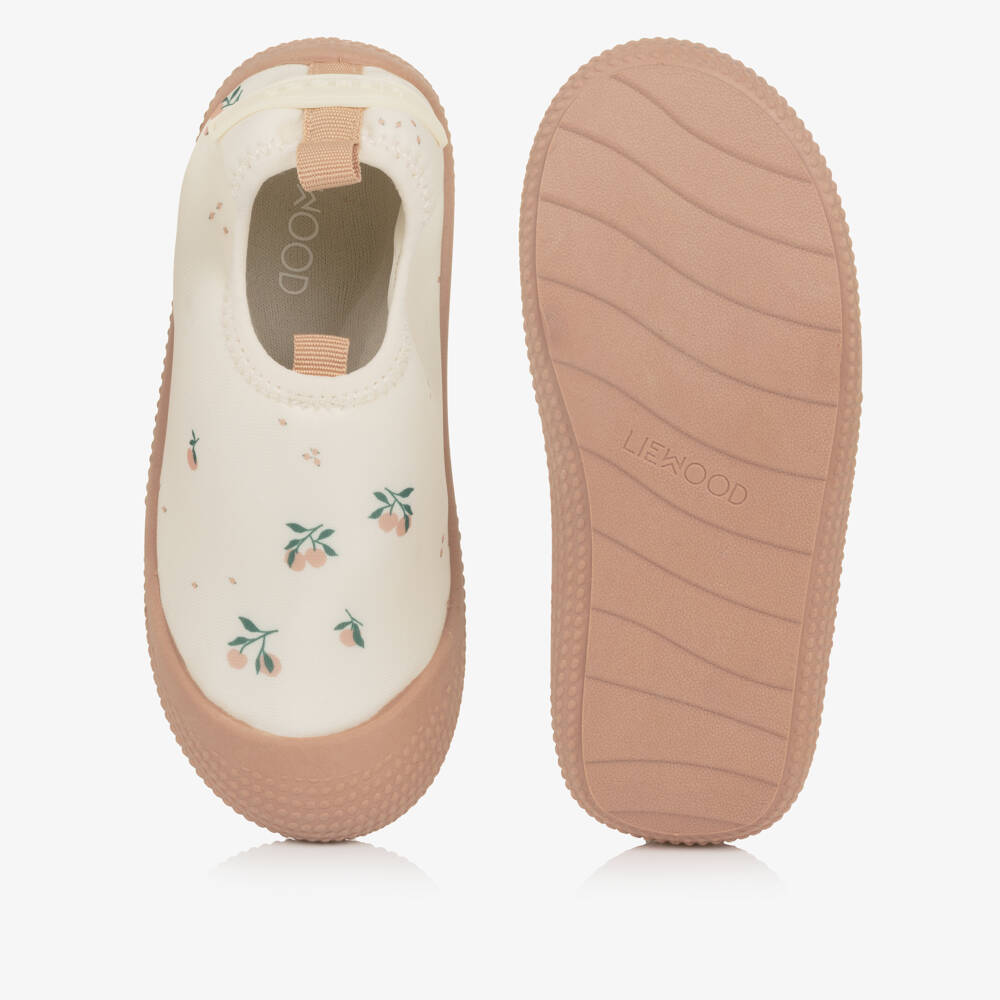 Liewood-Girls Pink Peach Print Aqua Shoes | Childrensalon