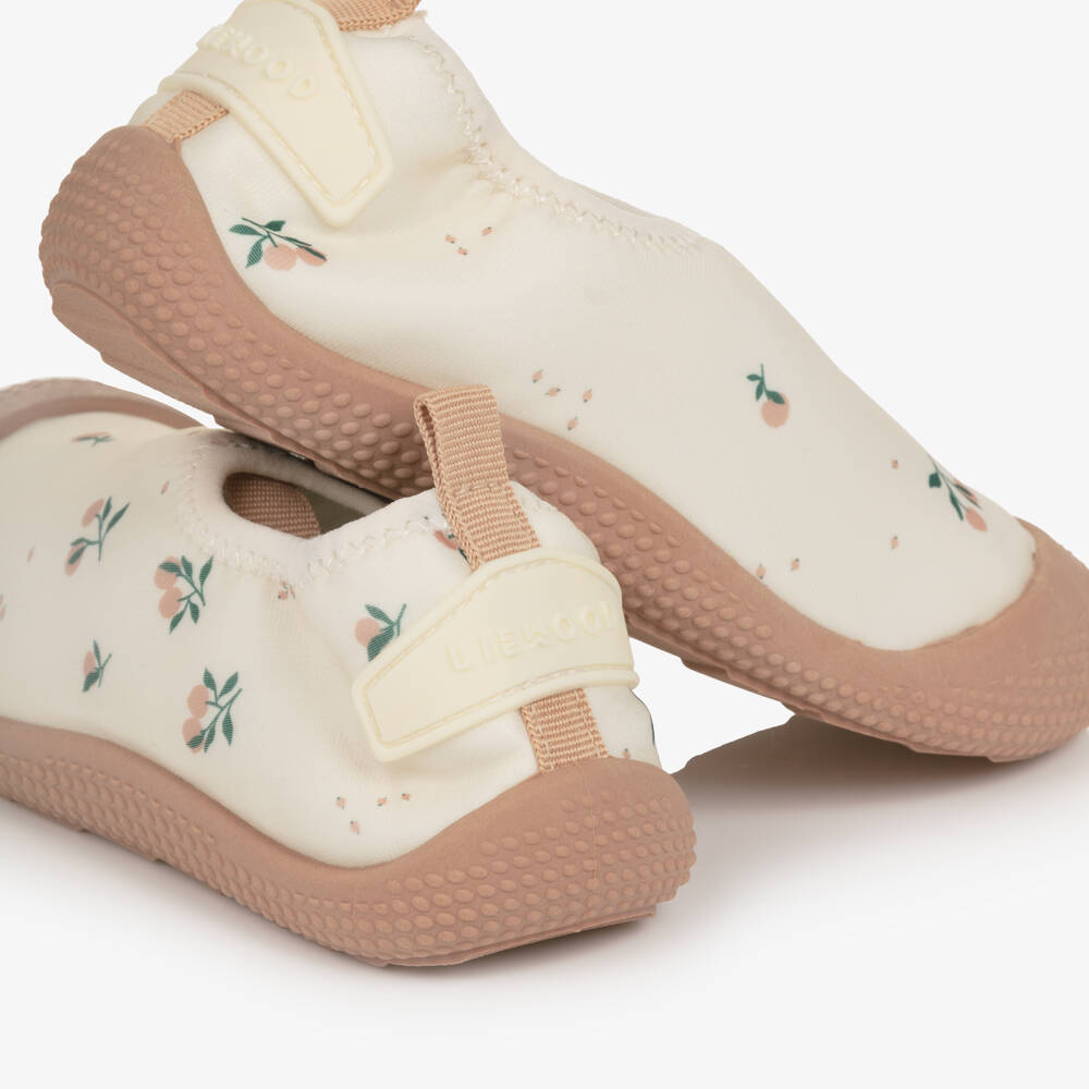 Liewood-Girls Pink Peach Print Aqua Shoes | Childrensalon