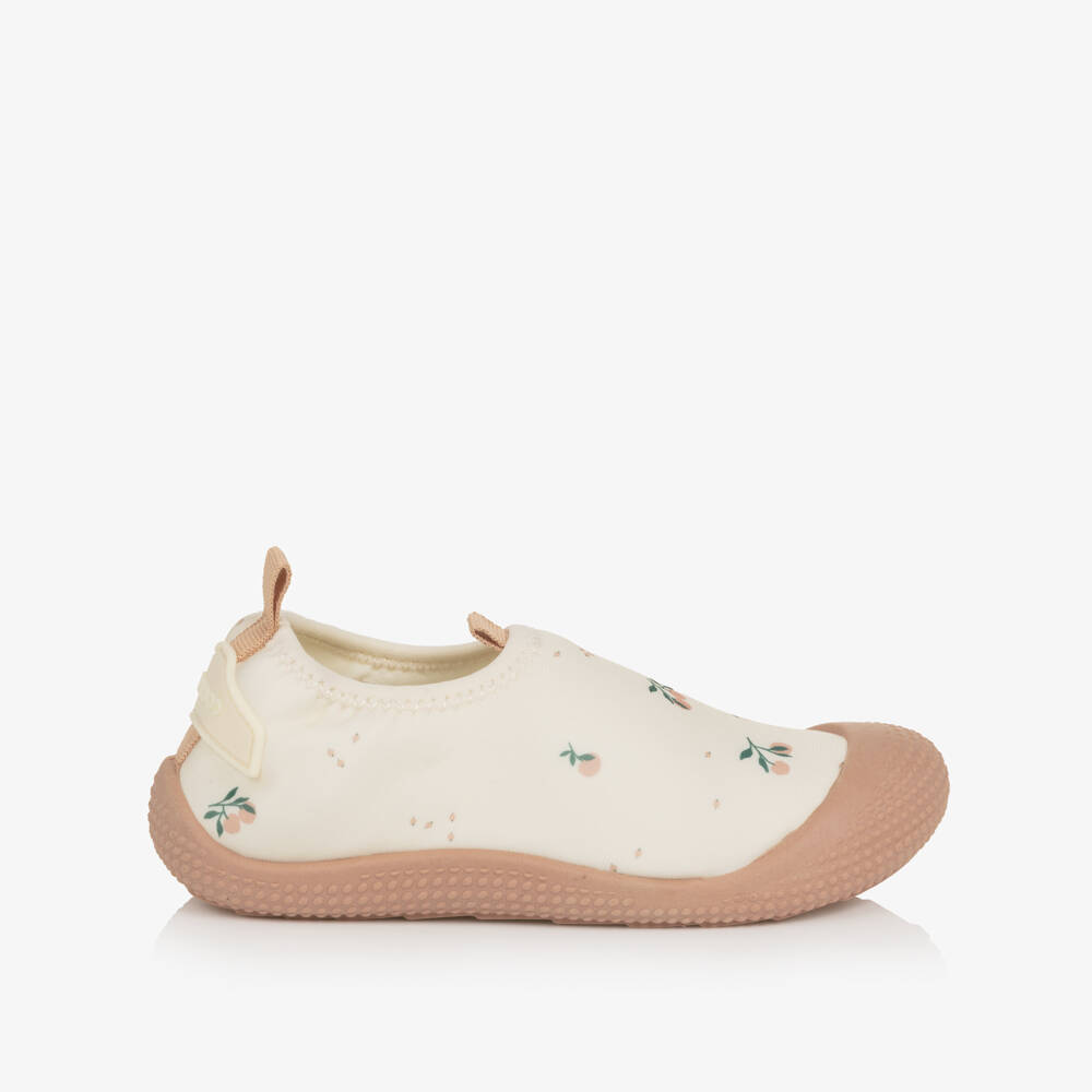 Liewood-Girls Pink Peach Print Aqua Shoes | Childrensalon